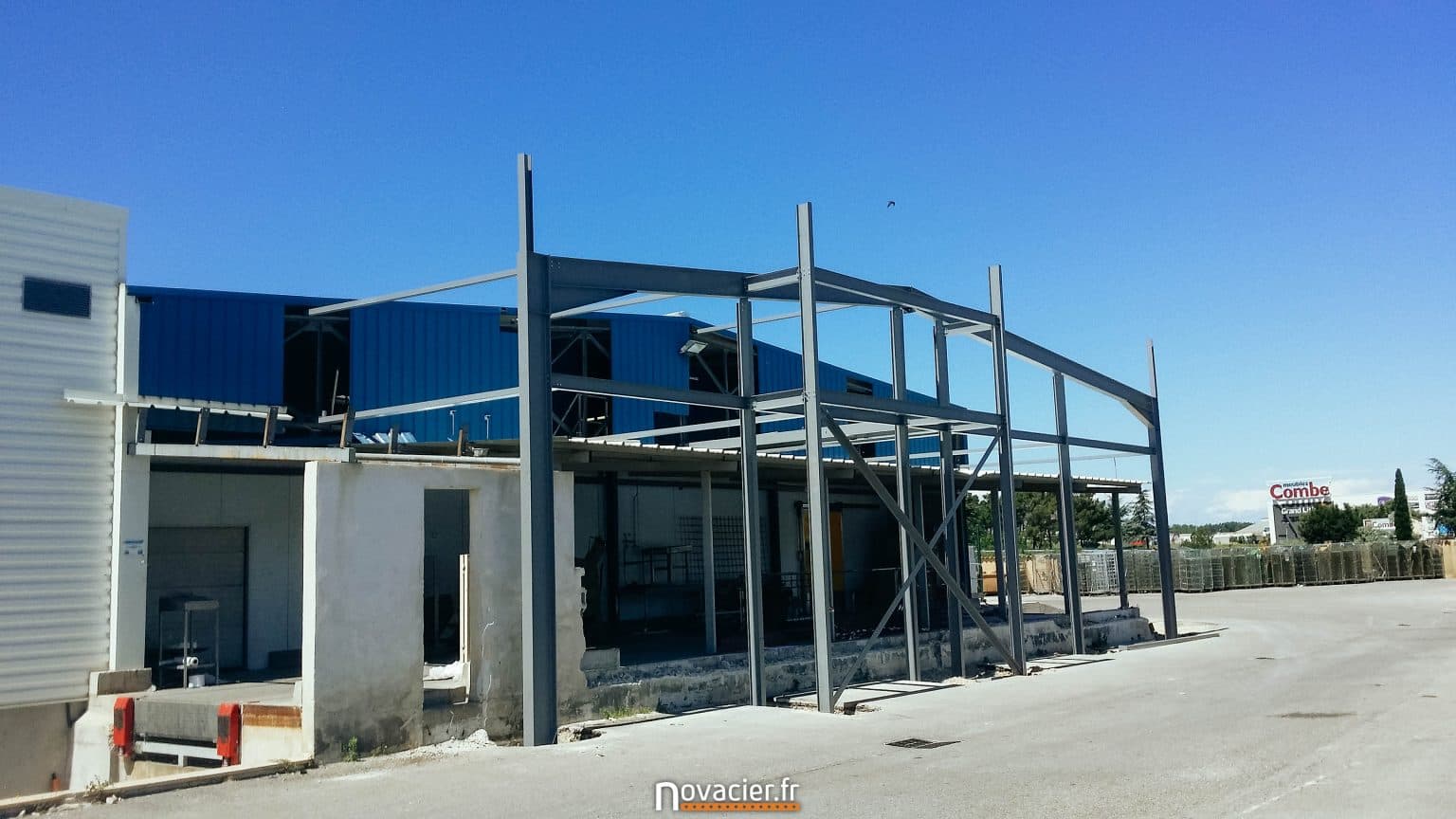 Hangar agricole en charpente métallique réalisé par Novacier